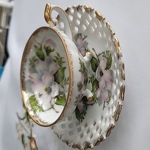 Vintage 🔥Rere 🔥Relco Original 10A14 Teacup and Saucer 3-footed